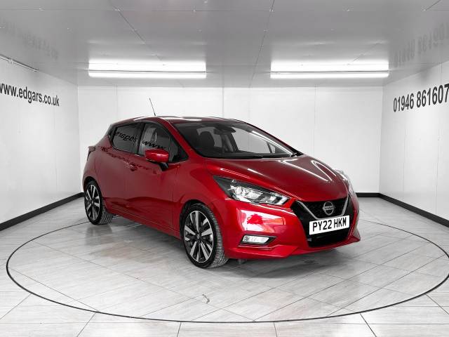 Nissan Micra 1.0 IG-T 92 Tekna 5dr CVT Hatchback Petrol Red