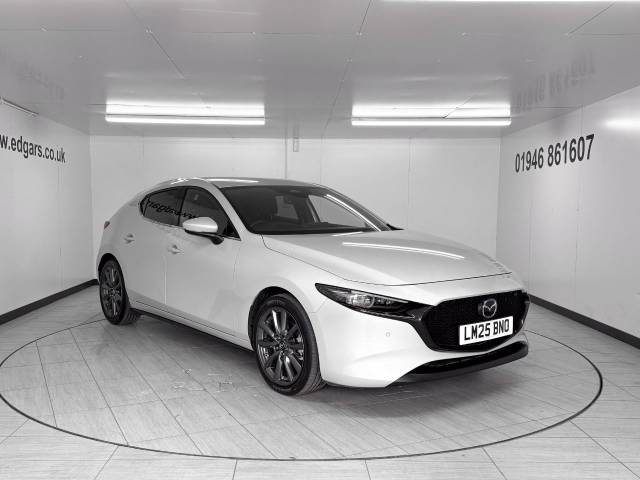 Mazda 3 2.5 e-Skyactiv G MHEV 140 Exclusive-Line 5dr Auto Hatchback Petrol White