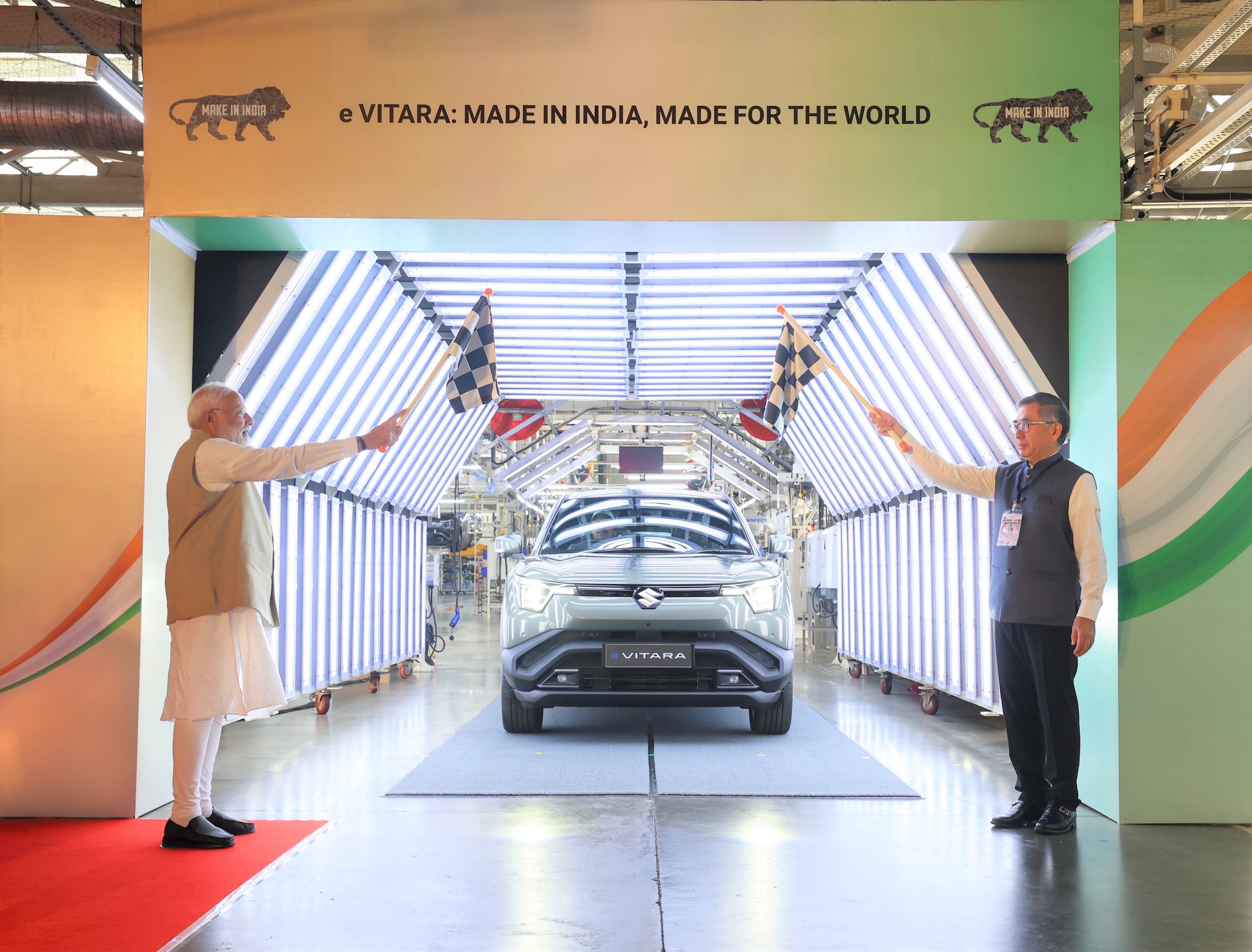 Suzuki holds start of dispatch ceremony of the BEV e VITARA